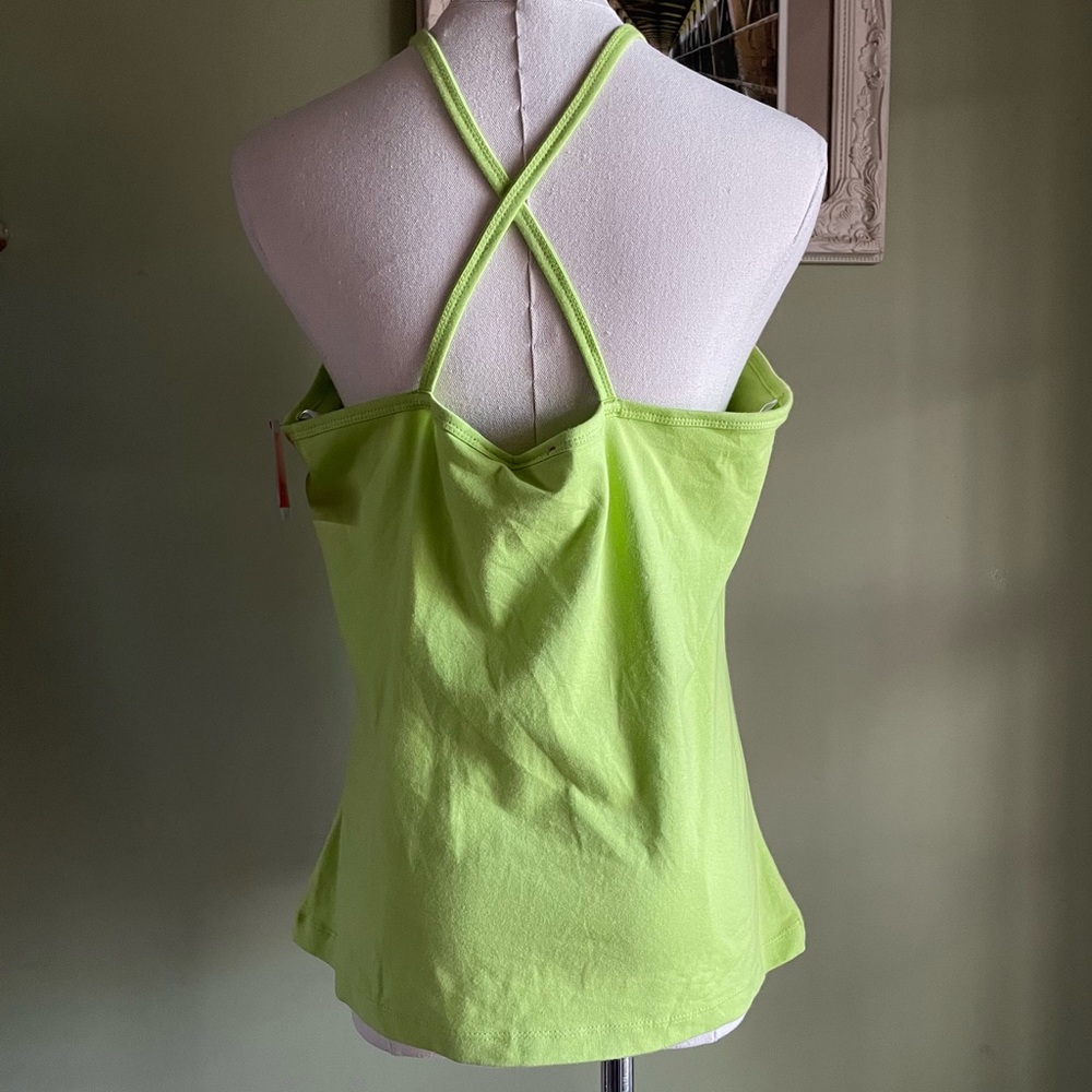 Y2K 2002 Mossimo Green Glow Cross Back Tank Top NWT - Picture 5 of 8